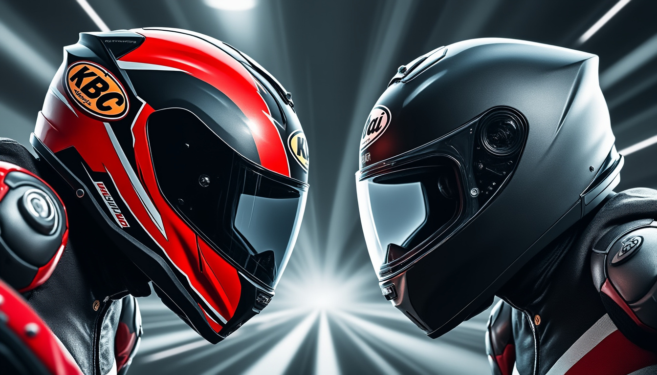 découvrez le face-à-face entre kbc et arai, deux géants des casques haut de gamme. analyse des performances, de la technologie et du confort pour vous aider à choisir le casque idéal pour vos aventures en deux-roues.
