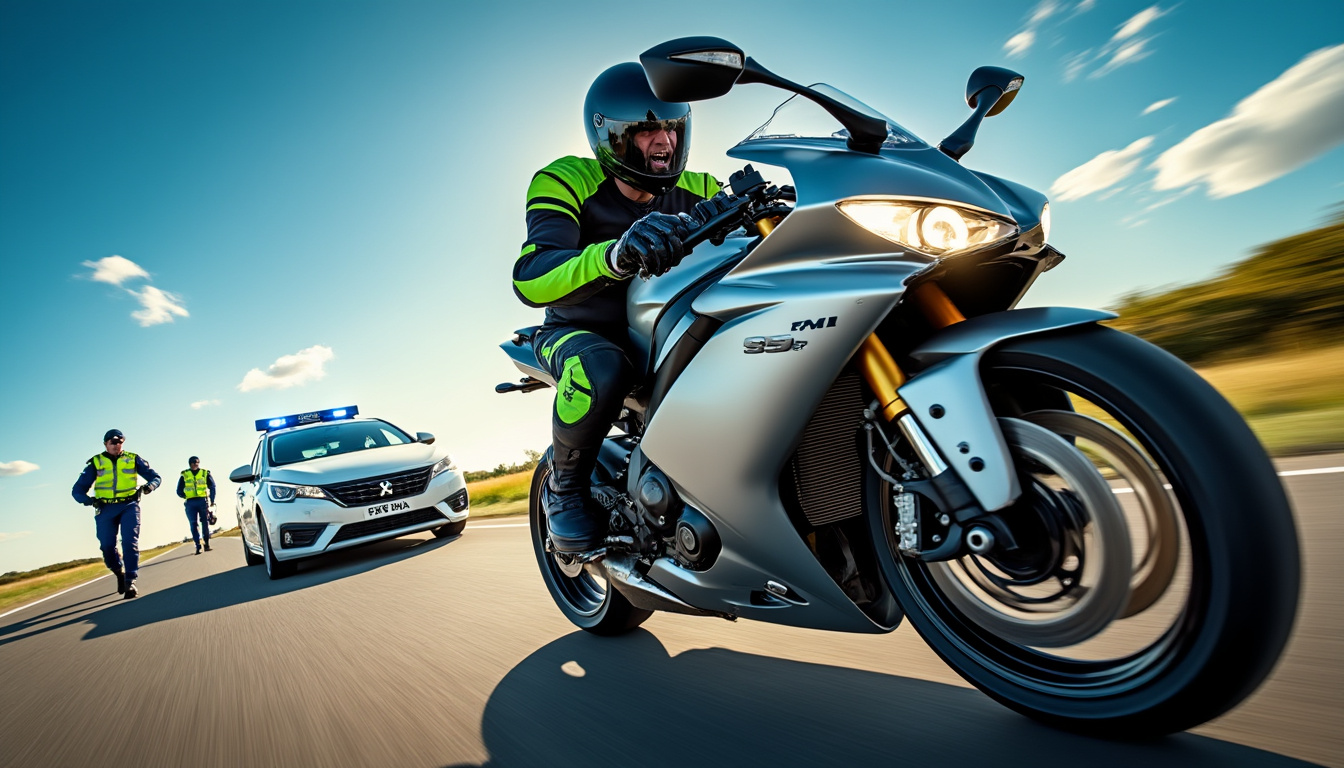 un motard a été intercepté par les gendarmes en ille-et-vilaine alors qu'il roulait à près de 200 km/h, suscitant l'inquiétude des autorités sur la sécurité routière. découvrez les détails de cette infraction à grande vitesse.