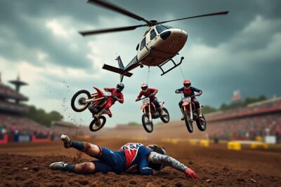 accident tragique lors d'une course de moto-cross : trois pilotes impliqués, deux d'entre eux héliportés vers l'hôpital, dont un dans un état critique. suivez l’évolution de cette situation préoccupante.
