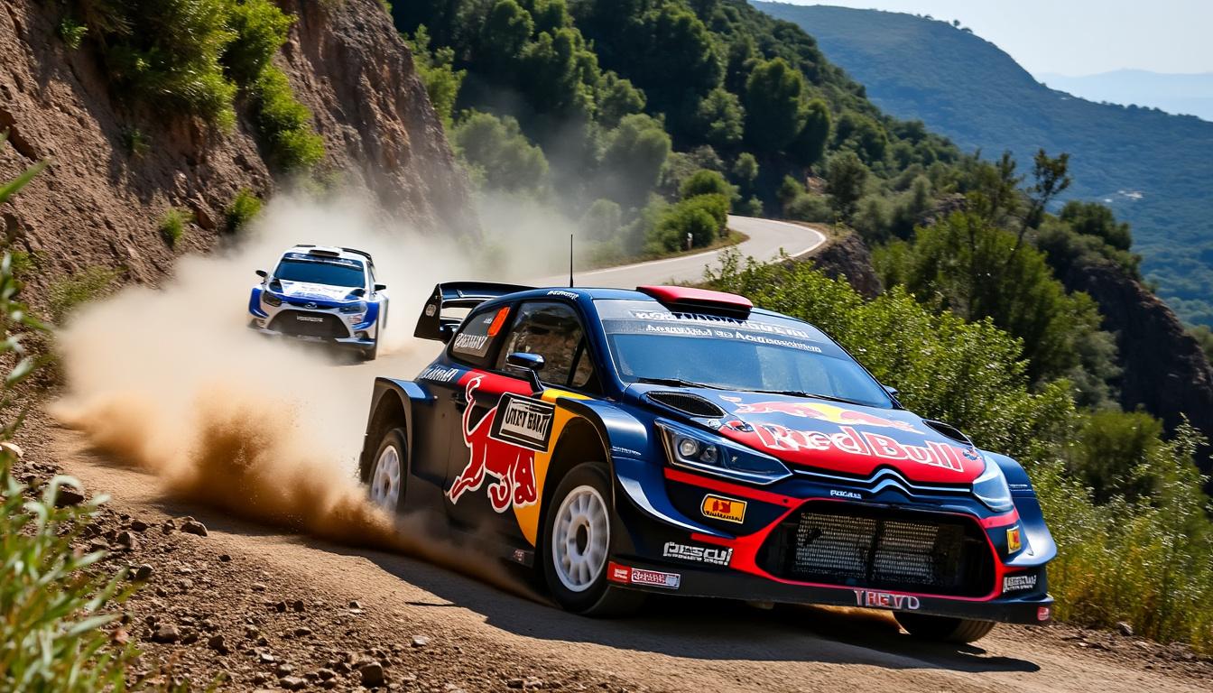 découvrez les derniers rebondissements du rallye wrc en sardaigne, où sébastien ogier prend la tête de la course tandis que le pilote fourmaux fait face à une crevaison. suivez l'action palpitante et les performances des meilleurs pilotes sur les routes sinueuses de sardaigne.